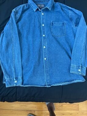 Slate & Stone Men's Blue Denim Button-Up Shirt Sz:XXL  Orig: $139